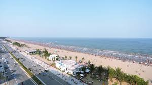 Aerial view of Sam Son Beach coastline